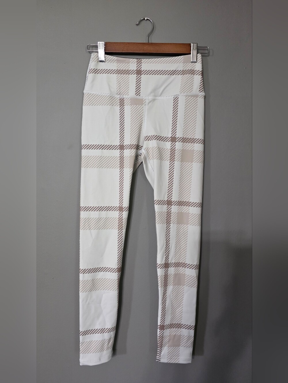 Noli Plaid High Waist Ankle Length Leggings Yoga, Pilates, Spin, Street Women S‎